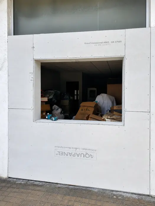 Εφαρμογή τσιμεντοσανίδας σε εξωτερικό σημείο